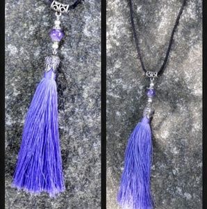 Soul Sisters Amethyst Silk Tassel Necklace